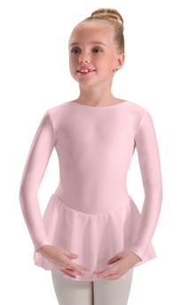 Click for more information about Long Sleeve Skirted Leotard Velour 